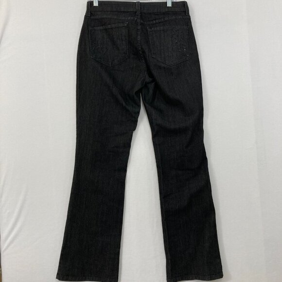 NYDJ size 10 Black/Gray Mid Rise Bootcut Jeans - Picture 9 of 11
